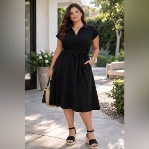 Cap Sleeve Midi Dress Size XL EUC